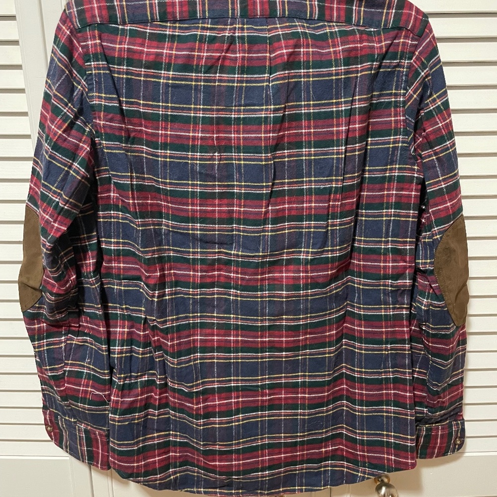 J.Crew Slim Fit Cotton Flannel Suede Elbow Patch Shirt in Mens Small - Picture 7 of 7